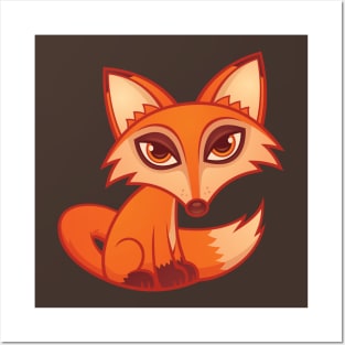 Cartoon Red Fox Posters and Art